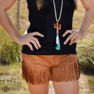 Any Fringe of Mine-Rust shorts